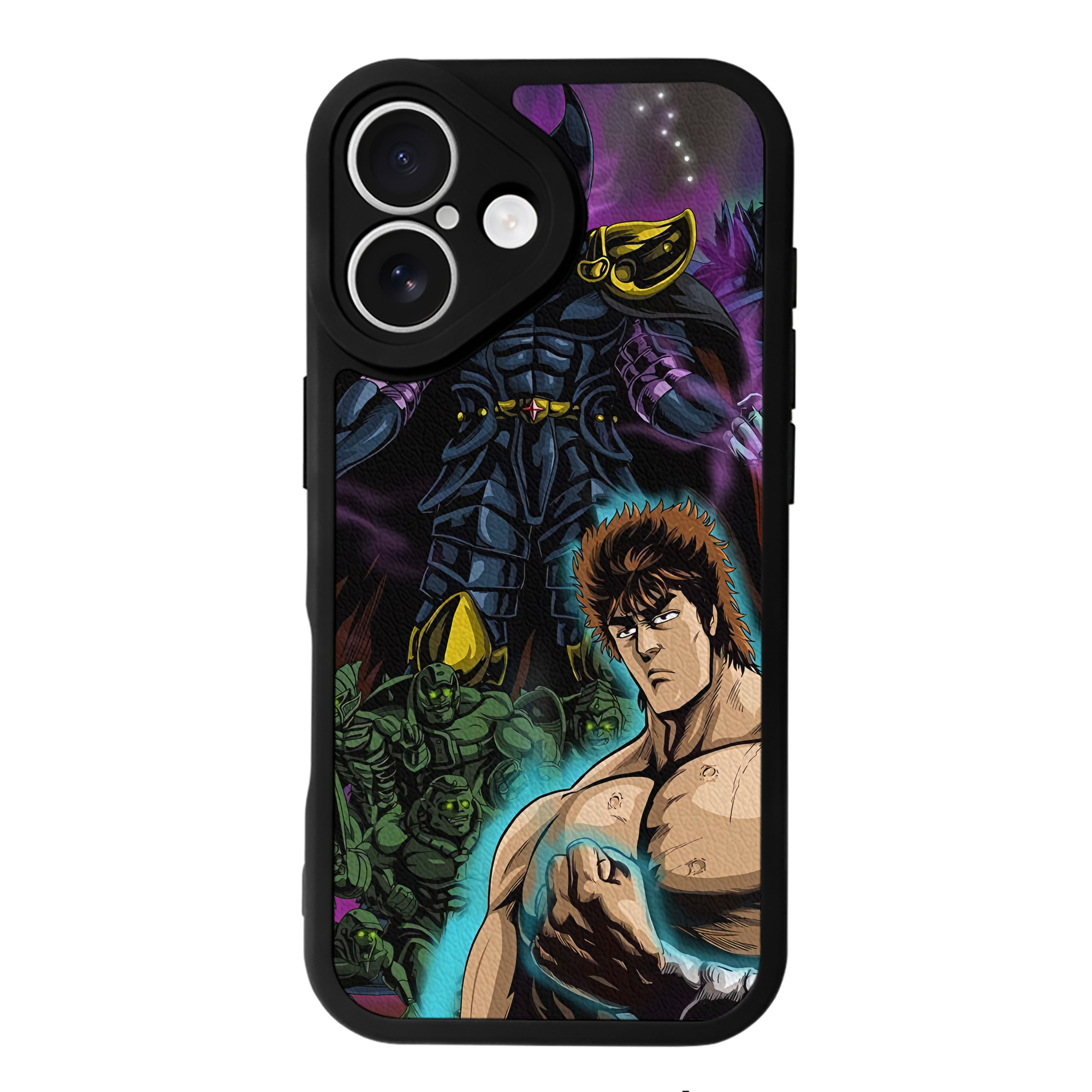 （画像用） 北斗の拳 Fist of the North Star 【iPhone 16シリーズ対応】シリコンスマホケース（レザー調） 材質：シリコン